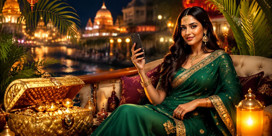 Indian woman registering on a mobile betting platform